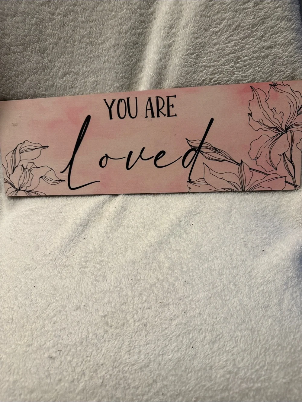You Are Loved / Enough / Beautiful Pink Wall Art Trio
